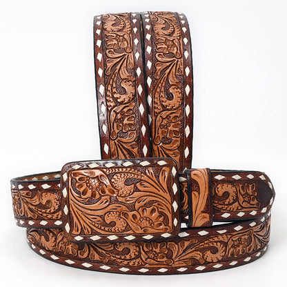 American Darling Beautifully Hand Tooled Genuine American Leather Belt Men and  Women