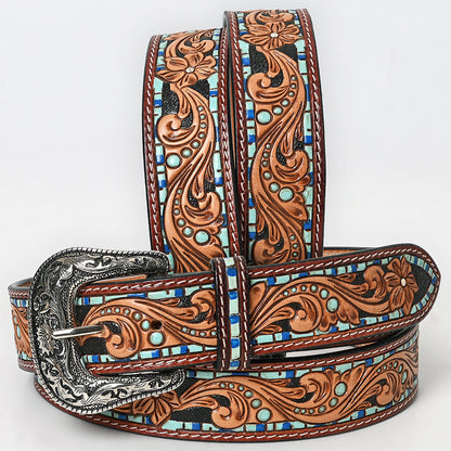American Darling Beautifully Hand Tooled Genuine American Leather Belt Men and  Women