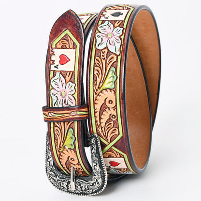 American Darling Beautifully Hand Tooled Genuine American Leather Belt Men and  Women