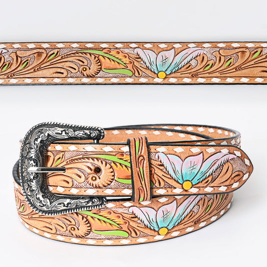 American Darling Beautifully Hand Tooled Genuine American Leather Belt Men and  Women