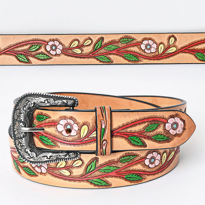 American Darling Beautifully Hand Tooled Genuine American Leather Belt Men and  Women