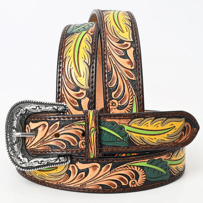 American Darling Beautifully Hand Tooled Genuine American Leather Belt Men and  Women