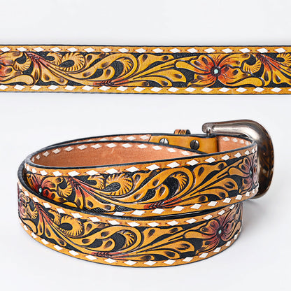 American Darling Beautifully Hand Tooled Genuine American Leather Belt Men and  Women