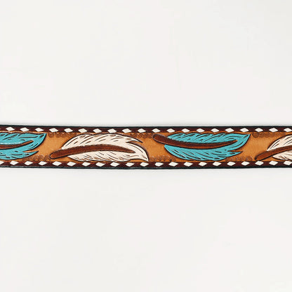 American Darling  Beautifully Hand Tooled Genuine American Leather Belt Men and  Women