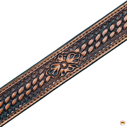 HILASON Western Horse Genuine American Leather Headstall & Breast Collar Set Brown