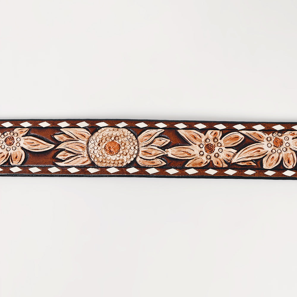 American Darling  Beautifully Hand Tooled Genuine American Leather Belt Men and  Women