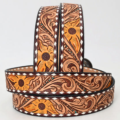 American Darling  Beautifully Hand Tooled Genuine American Leather Belt Men and  Women