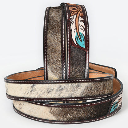 American Darling  Beautifully Hand Tooled Genuine American Leather Belt Men and  Women