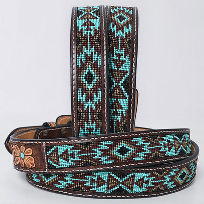 American Darling  Beautifully Hand Tooled Genuine American Leather Belt Men and  Women