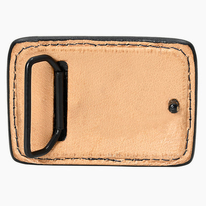AMERICAN DARLING Floral Hand Carved Painted Belt Buckle Genuine Leather Covered Stylish Buckle
