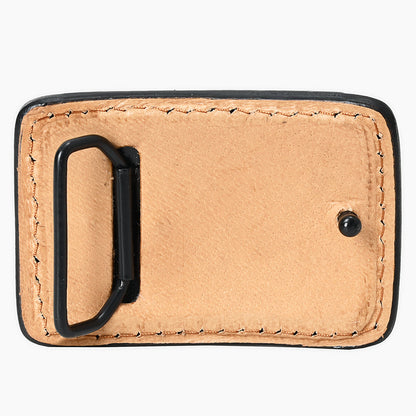 AMERICAN DARLING Floral Hand Carved Painted Belt Buckle Genuine Leather Covered Stylish Buckle