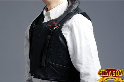 Horse Tall Collar Riding Vest Safety Protective Hilason Leather Rodeo