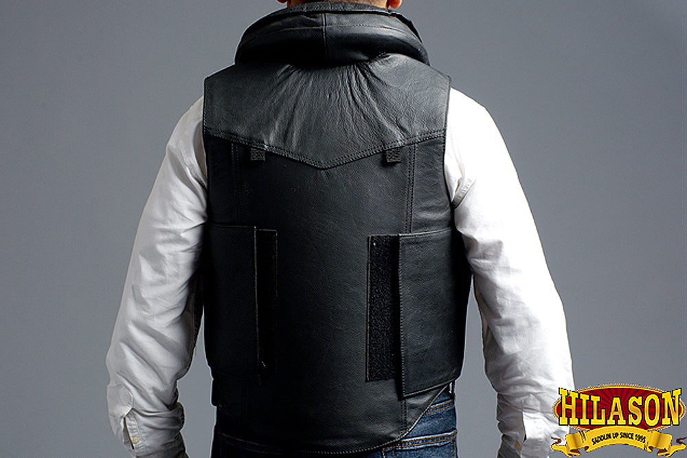 Horse Tall Collar Riding Vest Safety Protective Hilason Leather Rodeo