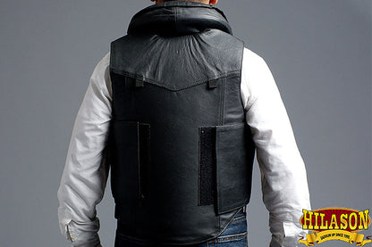 Horse Tall Collar Riding Vest Safety Protective Hilason Leather Rodeo