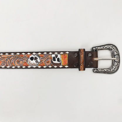 American Darling Beautifully Hand Tooled Genuine American Leather Belt Men and  Women