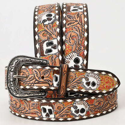 American Darling Beautifully Hand Tooled Genuine American Leather Belt Men and  Women