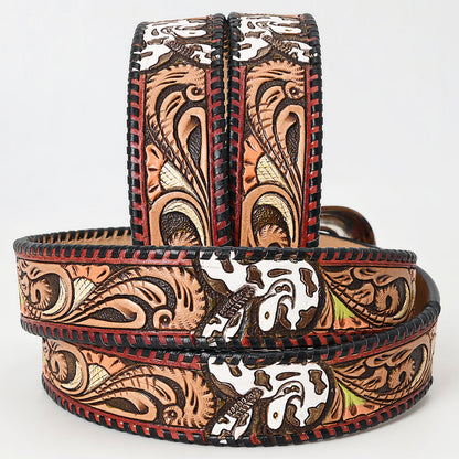 American Darling Beautifully Hand Tooled Genuine American Leather Belt Men and  Women