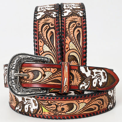 American Darling Beautifully Hand Tooled Genuine American Leather Belt Men and  Women
