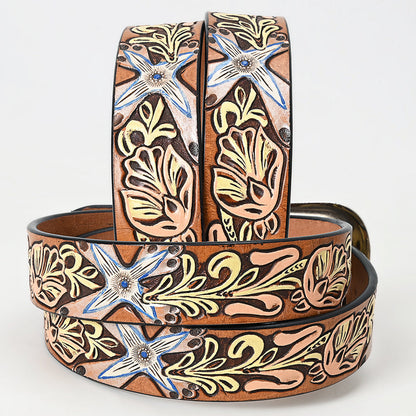 American Darling Beautifully Hand Tooled Genuine American Leather Belt Men and  Women