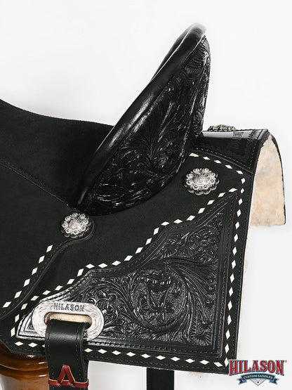 Hilason Western Horse Flex Tree Saddle American Leather Trail Barrel