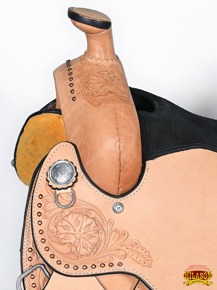 HILASON Western American Leather Horse Saddle Ranch Roping Cowboy With Tack Set