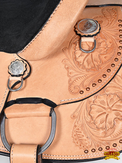 HILASON Western American Leather Horse Saddle Ranch Roping Cowboy With Tack Set