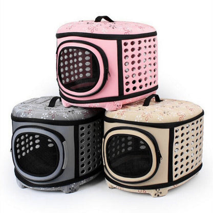 Foldable Pet Dog Cat Puppy Handbag Carrier Cage