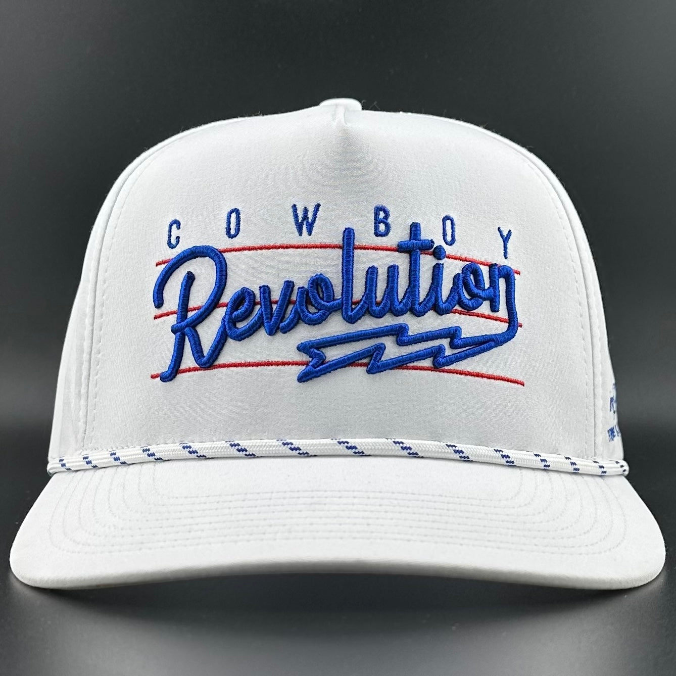 “Lightning" Logo - 5-panel Performance Hat - White
