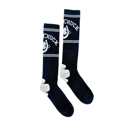 Retro Lucky Chuck Black/White Performance Boot Socks