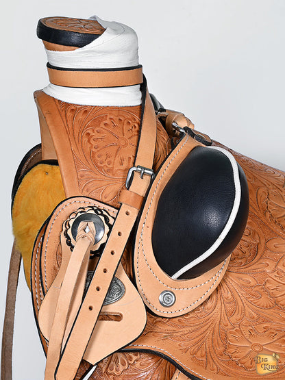 Hilason Western Horse Wade Saddle American Leather Ranch Roping Tan