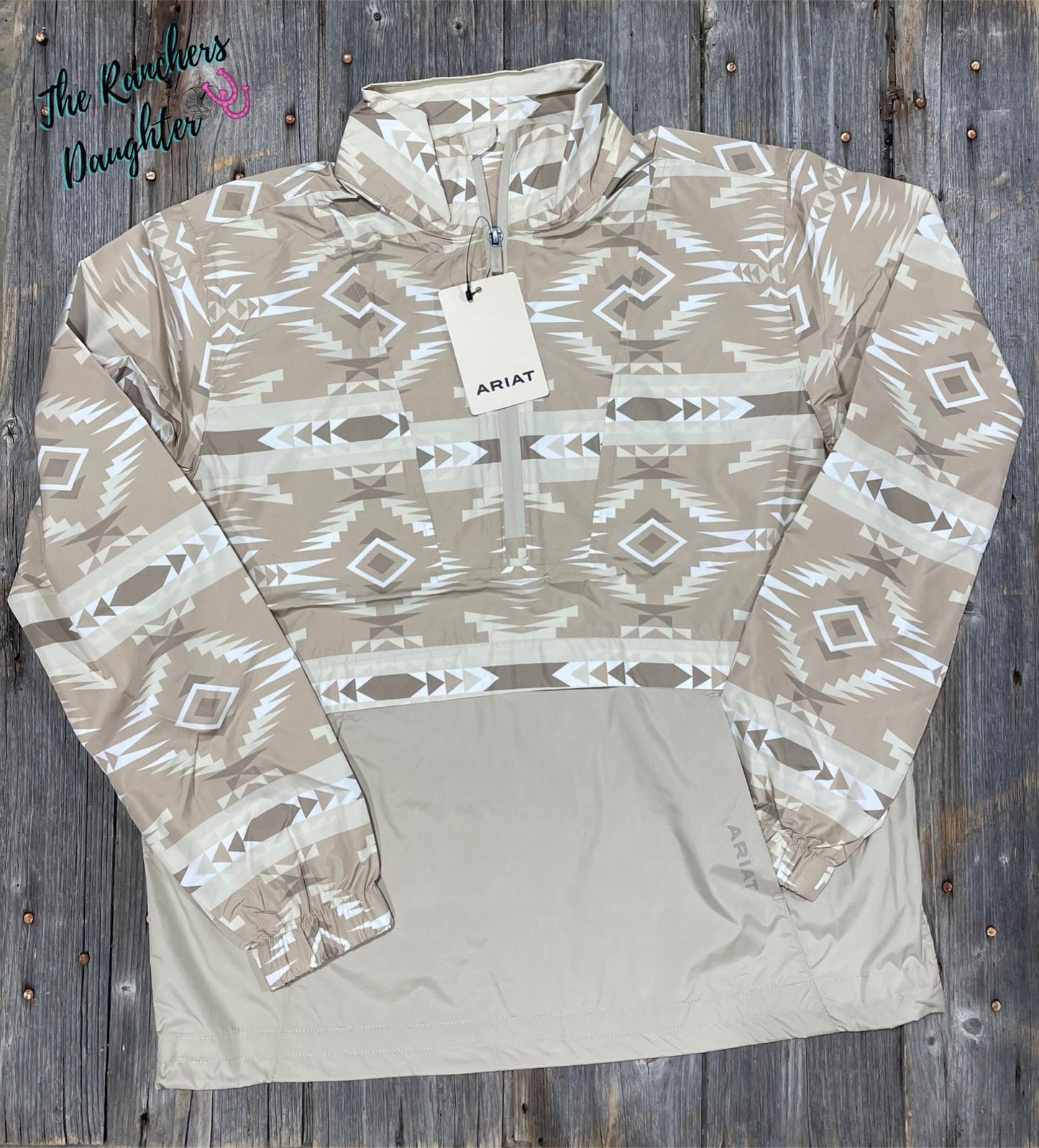 Ariat Whisper Pullover Jacket - Sandstone Southwest