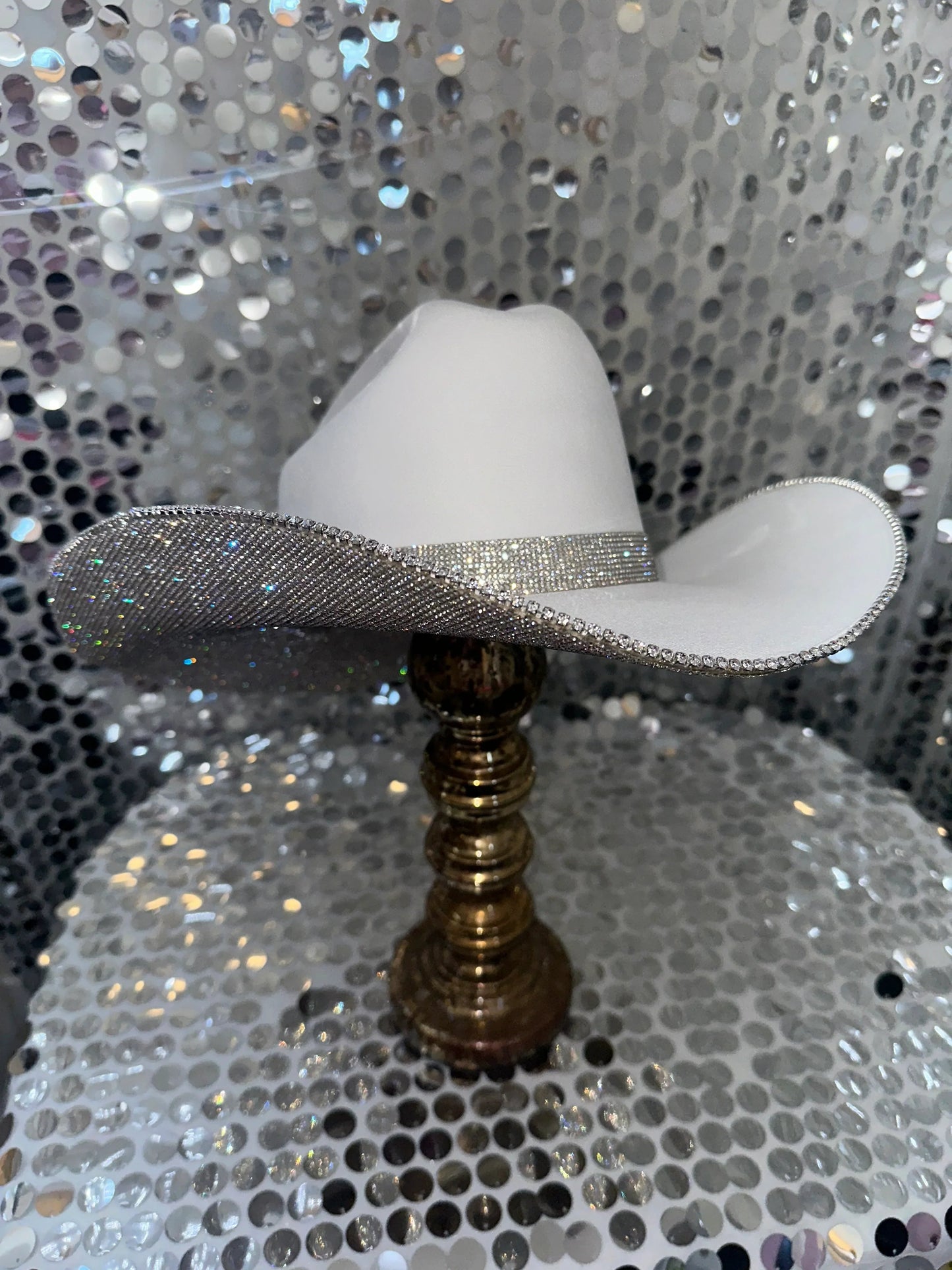 The original "Rhinestone Cowgirl" - underneath brim only