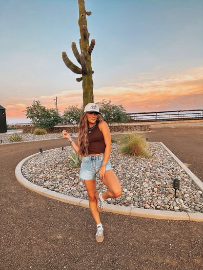 The Horseshoe Embroidered Tank - best seller
