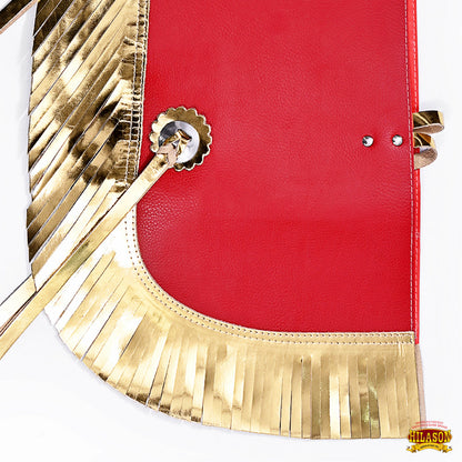 Hilason Western Leather Kids Junior Youth Pro Rodeo Bull Riding Chaps