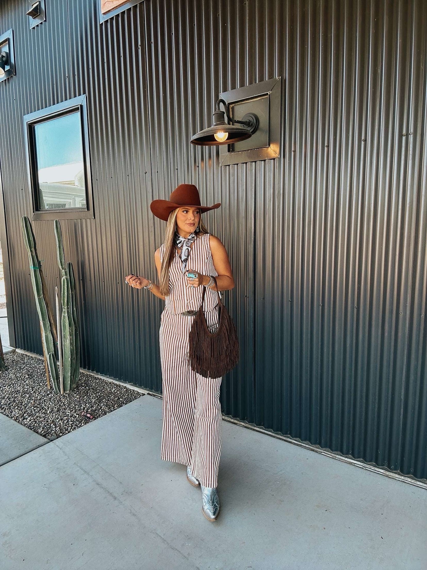 The Striped Wide Leg Pants