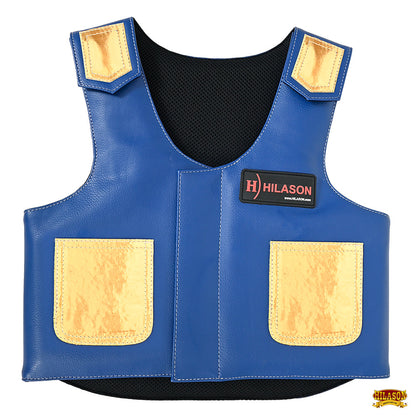 Hilason Junior Youth Bull Riding Pro Rodeo Leather Protective Vest Chaps