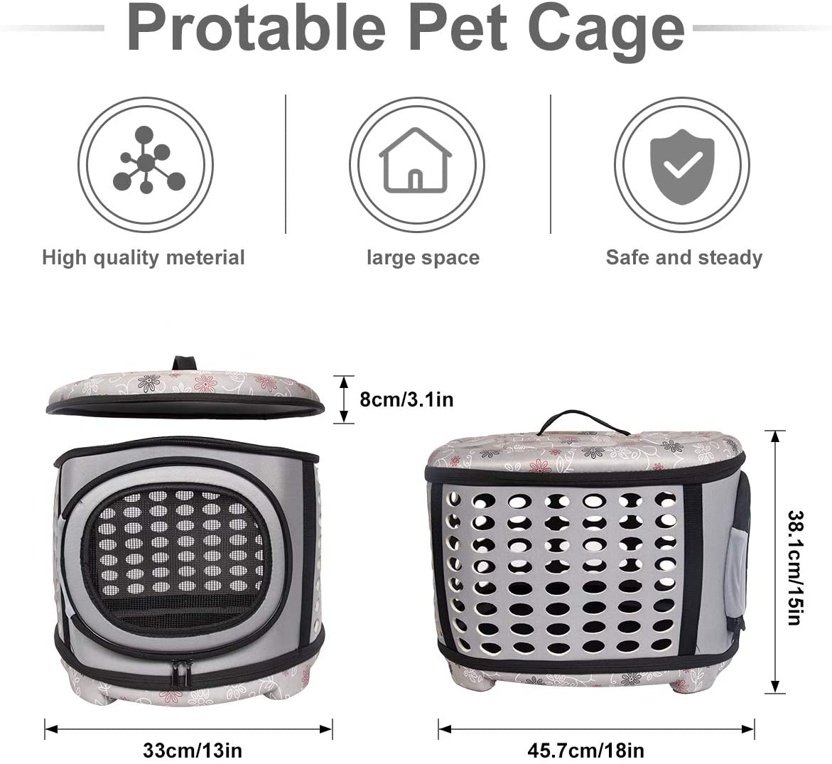 Foldable Pet Dog Cat Puppy Handbag Carrier Cage