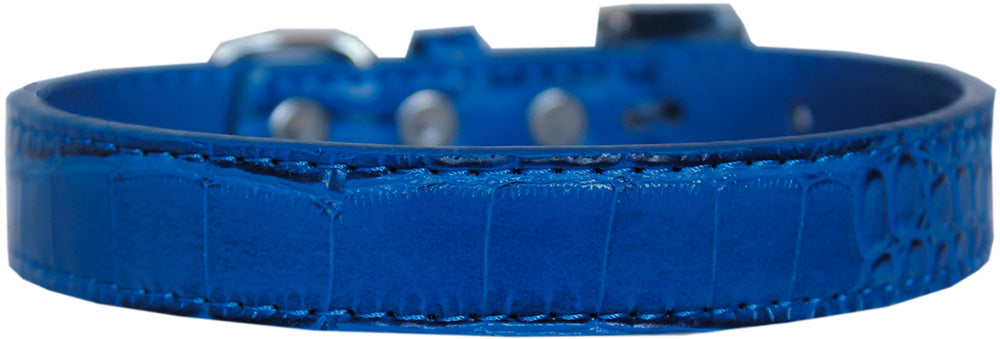 Dog, Puppy & Pet Designer Croc Collar, "Tulsa Plain 3/4" Wide"