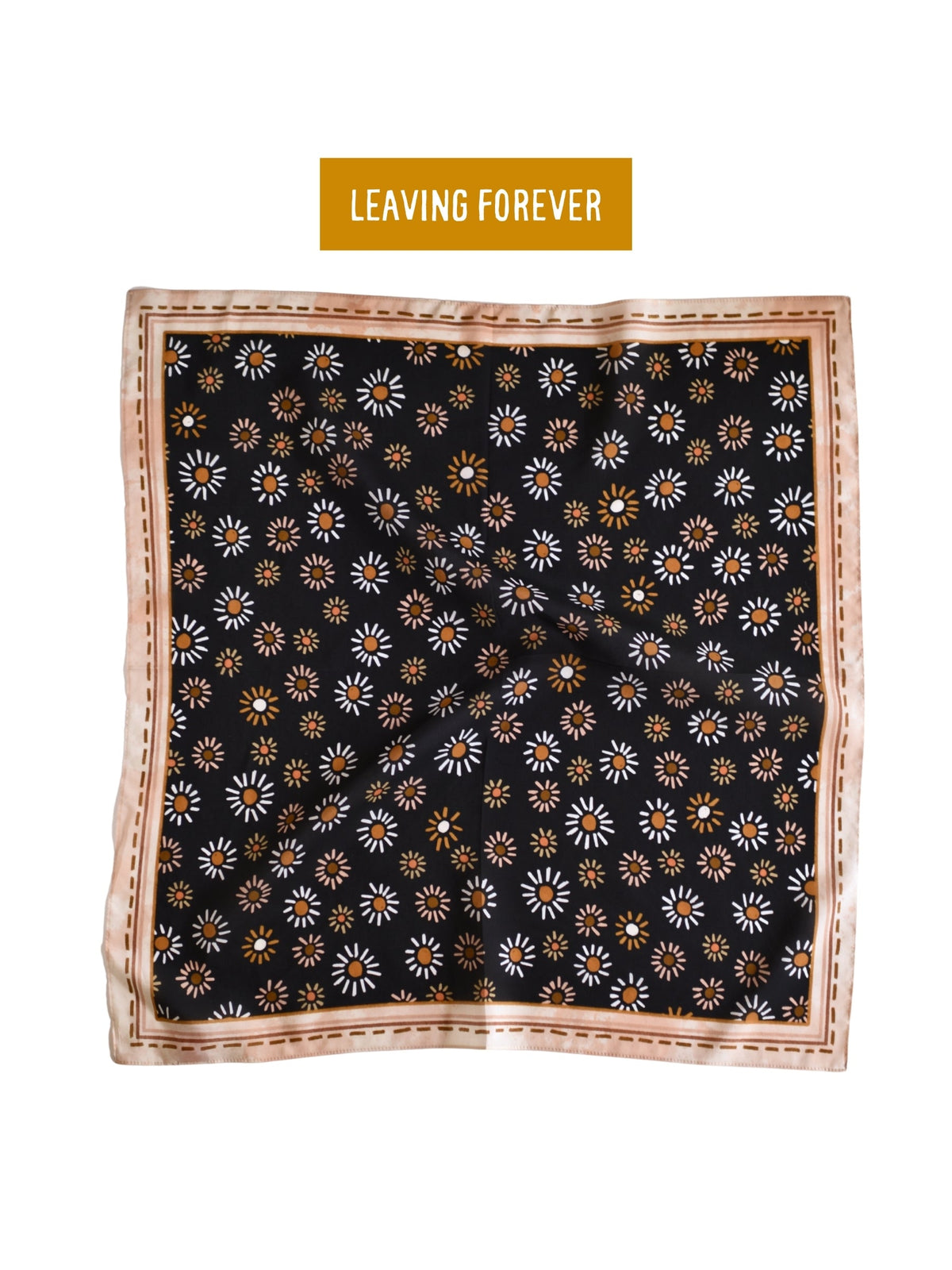 Dust N’ Daisies: Floral Western Cowgirl Silk Wild Rag Scarf