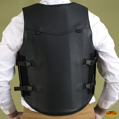 HILASON Equestrian Bull Riding Rodeo Safety Vest Protective Leather