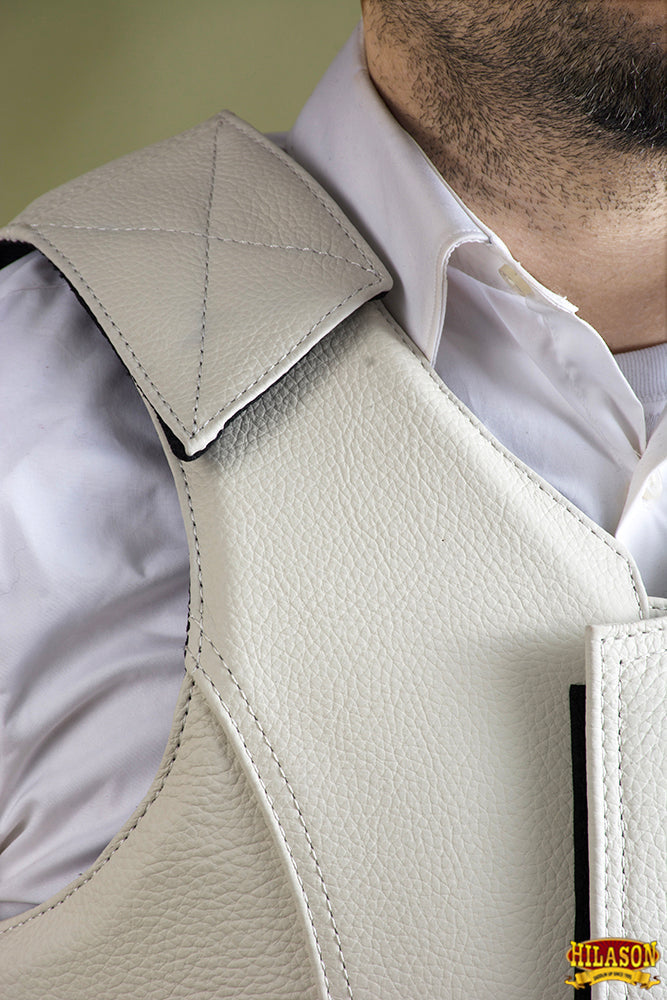 HILASON Equestrian Bull Riding Rodeo Safety Vest Protective Leather
