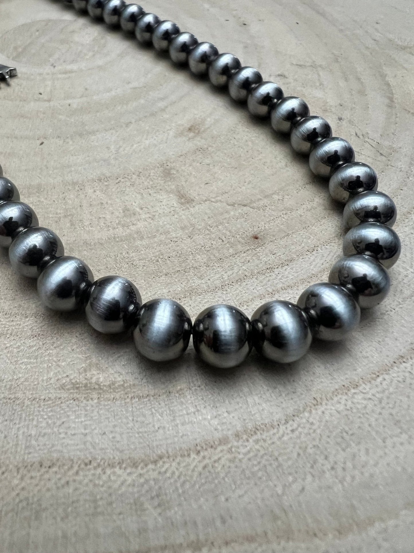 8mm Fashion Pearl Choker Necklace & Earring Set - 14 inch + 2