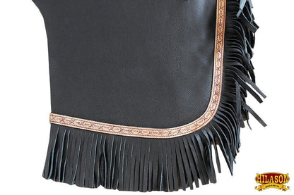 Hilason Adult Western Bull Riding Chinks, Black