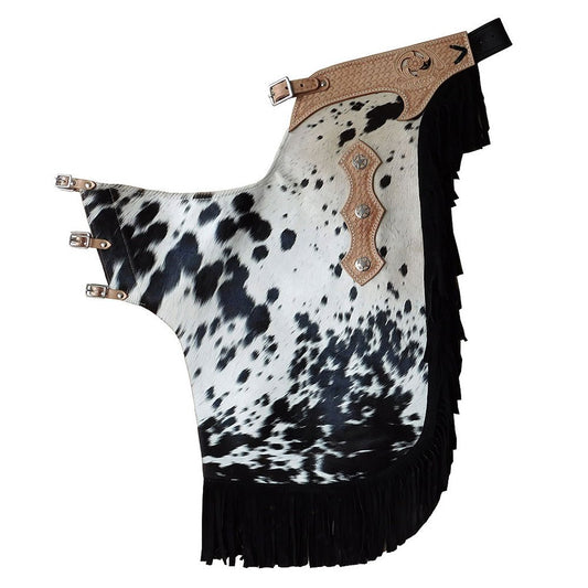 Hilason Western Pro Rodeo Bronc Bull Riding Leather Chinks Chaps