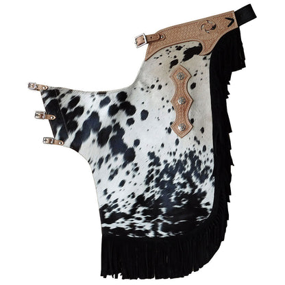 Hilason Western Pro Rodeo Bronc Bull Riding Leather Chinks Chaps