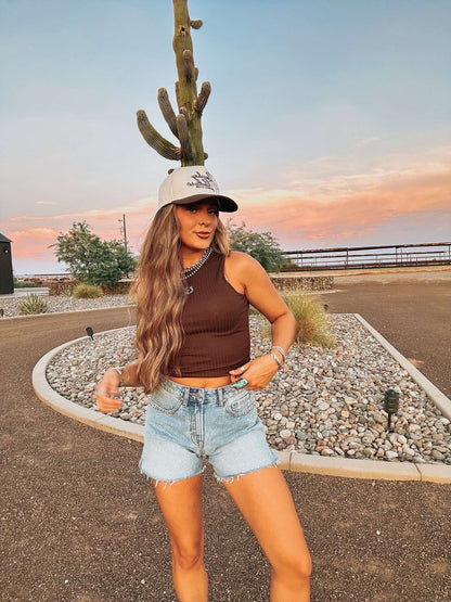 The Horseshoe Embroidered Tank - best seller