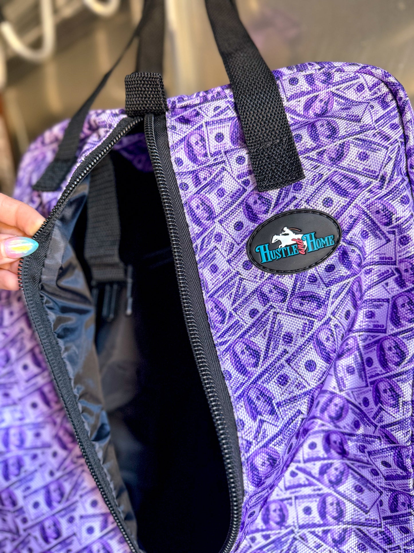 Dash for Cash (Purple) Luxury Tack Bag