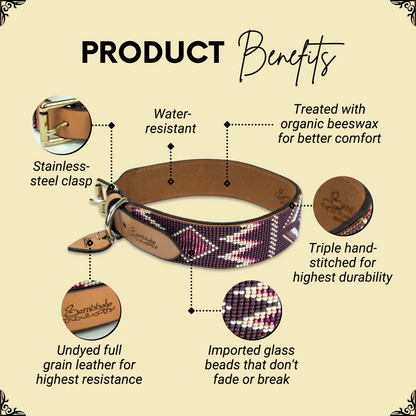 Charlotte Sambboho dog collar (made to order)