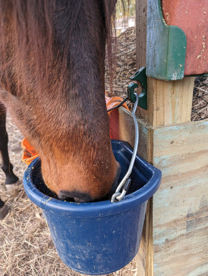 Captive Bucket Hanger 5 Pack | Prevent Thrown Feed and Water Buckets