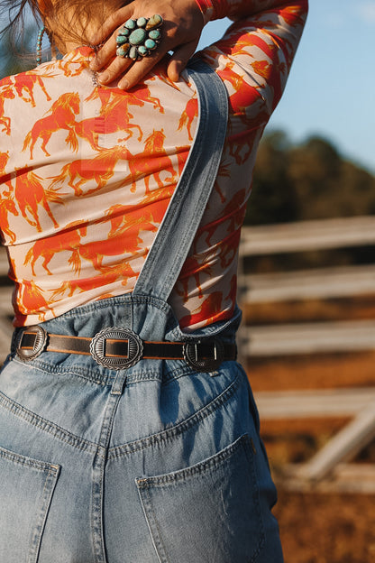 The Neon Wild Horse Mesh Top